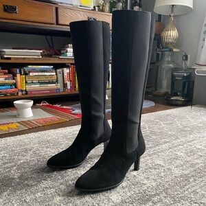 Aquatalia Dahliana Weatherproof Knee High Boot - Black - Size 8